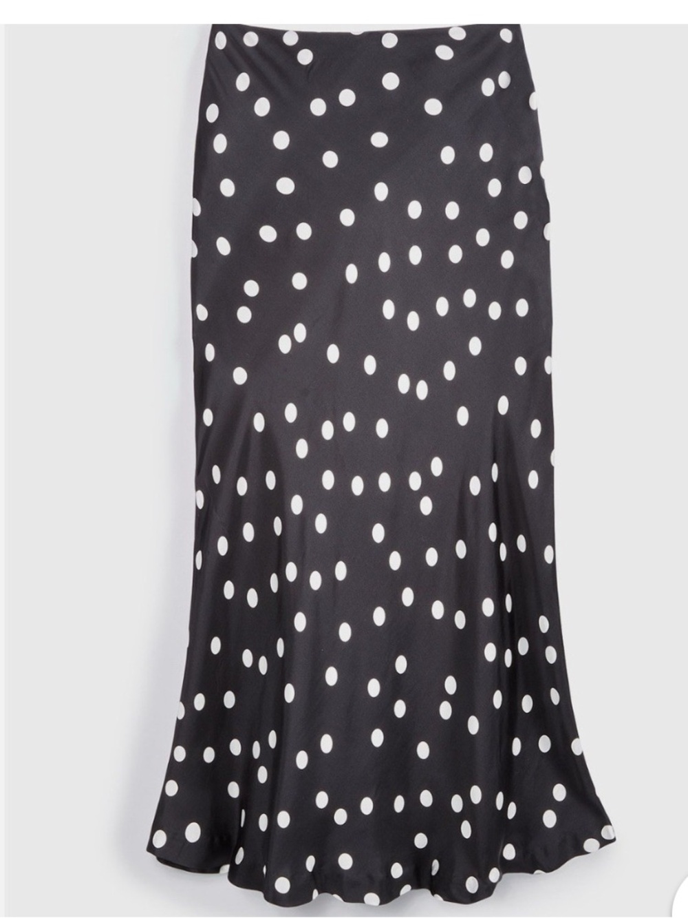 On 34th black polka dot midi skirt